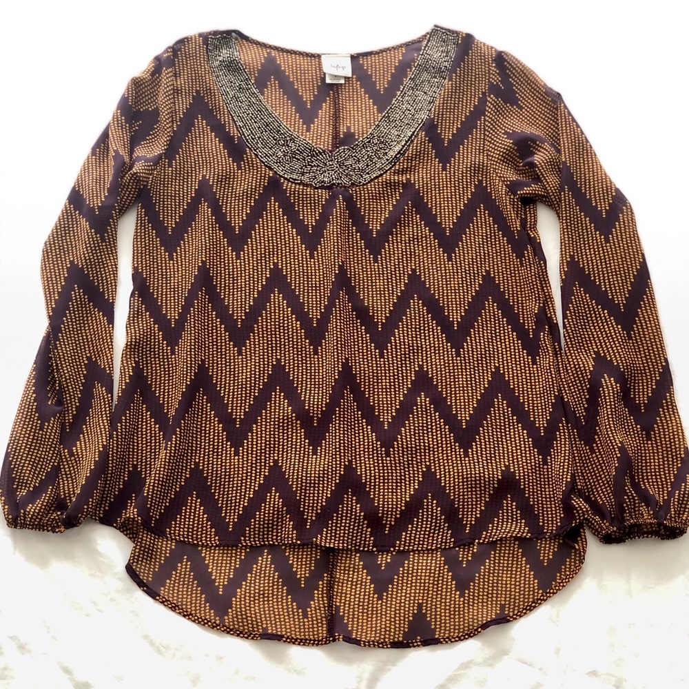 NWOT - BKE beaded neckline top